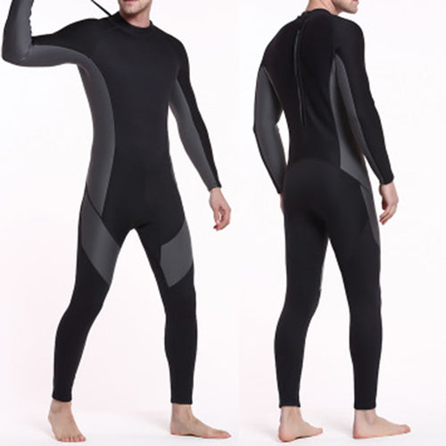 New 3mm Thickness Men Wetsuit Long Sleeve Zipper Warm Swimming Surf Diving Suit LMH66